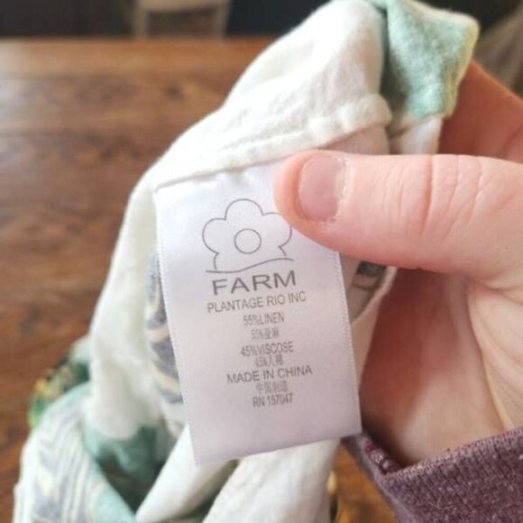 Farm Rio Tropicalistic white Palm tank sz XS - Picture 3 of 4